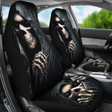 2 Pcs Grim Reaper Skull Girl Car Seat Covers 101819 - YourCarButBetter
