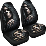 2 Pcs Grim Reaper Skull Girl Car Seat Covers 101819 - YourCarButBetter