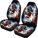 2 Pcs Skull Car Seat Cover Grim Reaper 101819 - YourCarButBetter