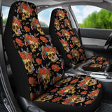 2 Pcs - Skull Gothic Horror Grim Reaper Skull Car Seat Covers 101819 - YourCarButBetter