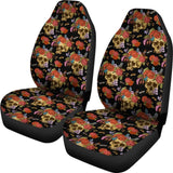 2 Pcs - Skull Gothic Horror Grim Reaper Skull Car Seat Covers 101819 - YourCarButBetter