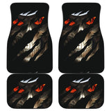 4 Pcs Grim Reaper Skull Car Mats 101819 - YourCarButBetter