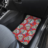 4 Pcs Sugar Skull Car Mats 101819 - YourCarButBetter