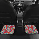 4 Pcs Sugar Skull Car Mats 101819 - YourCarButBetter