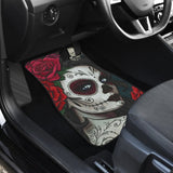 4 Pcs Sugar Skull Girl Car Mat 101819 - YourCarButBetter