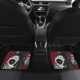 4 Pcs Sugar Skull Girl Car Mat 101819 - YourCarButBetter