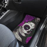 4 Pcs Sugar Skull Girl Car Mats 101819 - YourCarButBetter