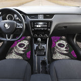 4 Pcs Sugar Skull Girl Car Mats 101819 - YourCarButBetter