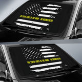 911 Dispatchers The Calm Voice In The Dark Thin Yellow Line Car Auto Sun Shades 213003 - YourCarButBetter