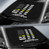 911 Dispatchers The Chaos Voice In The Dark Thin Yellow Line Car Auto Sun Shades 213003 - YourCarButBetter