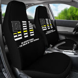911 Dispatchers The Chaos Voice In The Dark Thin Yellow Line Car Seat Covers 213003 - YourCarButBetter