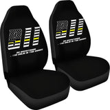 911 Dispatchers The Chaos Voice In The Dark Thin Yellow Line Car Seat Covers 213003 - YourCarButBetter