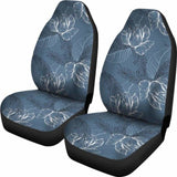 Abstract Flowers Outline Car Seat Covers 153908 - YourCarButBetter