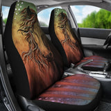 Abstract Horse Usa Flag -Universal Front Seat Covers Protection Decoration 184610 - YourCarButBetter