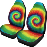 Abstract Tie Dye Rainbow Car Seat Covers 211604 - YourCarButBetter