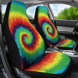 Abstract Tie Dye Rainbow Car Seat Covers 211604 - YourCarButBetter