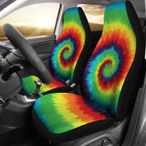 Abstract Tie Dye Rainbow Car Seat Covers 211604 - YourCarButBetter