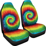 Abstract Tie Dye Rainbow Car Seat Covers 211604 - YourCarButBetter