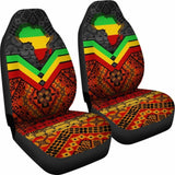 Africa Car Seat Covers - African Map And Patterns - 105905 - YourCarButBetter