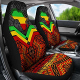 Africa Car Seat Covers - African Map And Patterns - 105905 - YourCarButBetter