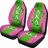 African Car Seat Covers - Alpha Kappa Alpha Ivy Leaf - 105905 - YourCarButBetter
