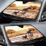 African Savanna African Elephants Zebras Deers 4K 8K Car Sun Shade 172609 - YourCarButBetter