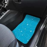 Airplane Destinations Blue Background Front And Back Car Mats 194013 - YourCarButBetter