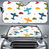 Airplane Star Cloud Colorful Car Auto Sun Shades 550317 - YourCarButBetter