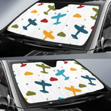 Airplane Star Cloud Colorful Car Auto Sun Shades 550317 - YourCarButBetter