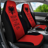 Albania Car Seat Covers - Albania Keep Calm And Drive On 6 163730 - YourCarButBetter