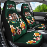 All I Want for Christmas Is A Sloth Car Seat Covers Merry Xmas 212109 - YourCarButBetter