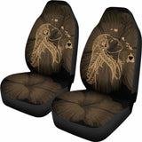 Alohawaii Car Seat Covers - Hawaii Hula Girl Hibiscus Map Gold - 232125 - YourCarButBetter