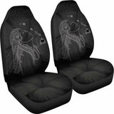 Alohawaii Car Seat Covers - Hawaii Hula Girl Hibiscus Map Gray - 232125 - YourCarButBetter