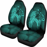 Alohawaii Car Seat Covers - Hawaii Hula Girl Hibiscus Map Turquoise - 232125 - YourCarButBetter