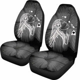 Alohawaii Car Seat Covers - Hawaii Hula Girl Hibiscus Map White - 232125 - YourCarButBetter