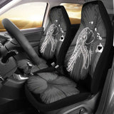 Alohawaii Car Seat Covers - Hawaii Hula Girl Hibiscus Map White - 232125 - YourCarButBetter