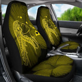 Alohawaii Car Seat Covers - Hawaii Hula Girl Hibiscus Map Yellow - 232125 - YourCarButBetter