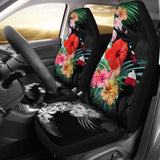 Alohawaii Car Seat Covers - Hawaii Map Hibiscus - 232125 - YourCarButBetter