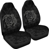Alohawaii Car Seat Covers - Hawaii Turtle Map Hibiscus Poly Gray - New Awesome 091114 - YourCarButBetter