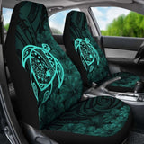 Alohawaii Car Seat Covers - Hawaii Turtle Map Hibiscus Poly Turquoise - New Awesome 091114 - YourCarButBetter