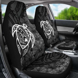 Alohawaii Car Seat Covers - Hawaii Turtle Map Hibiscus Poly White - New Awesome 091114 - YourCarButBetter