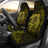 Alohawaii Car Seat Covers - Hawaii Turtle Map Hibiscus Poly Yellow - New Awesome 091114 - YourCarButBetter
