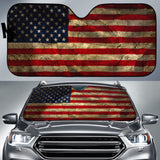Amazing Aged American Flag Car Auto Sun Shades 210501 - YourCarButBetter