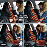 Amazing Aged American Flag Car Seat Covers Custom 1 210501 - YourCarButBetter