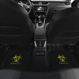 Amazing Alert Black and Yellow Biohazard Car Floor Mats 211401 - YourCarButBetter