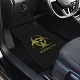 Amazing Alert Black and Yellow Biohazard Car Floor Mats 211401 - YourCarButBetter