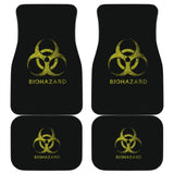 Amazing Alert Black and Yellow Biohazard Car Floor Mats 211401 - YourCarButBetter