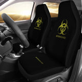 Amazing Alert Black and Yellow Biohazard Car Seat Covers 211401 - YourCarButBetter