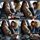 Amazing Best Gift Brown Cowhide Print Car Seat Covers Custom 1 210601 - YourCarButBetter