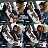 Amazing Best Gift Brown Cowhide Print Car Seat Covers Custom 3 210601 - YourCarButBetter